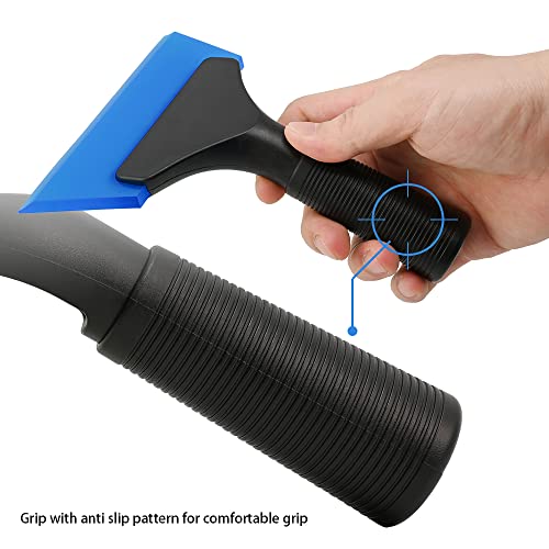 FOSHIO Small Squeegee with 5 Inch Dark Blue Rubber Blade Mini Wiper Window Tinting Tools for Mirror Glass Window Cleaner with Non-Slip Handle - color: Pure Blue