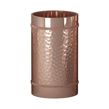 nu Steel Hudson Copper Decorative Stainless Steel Tumbler Cup for Bathroom Vanity Countertops for Rinsing,Drinking,Storing Dental Accessories and Organizing Makeup Brushes,Eye Liners-Copper (HSC5H)