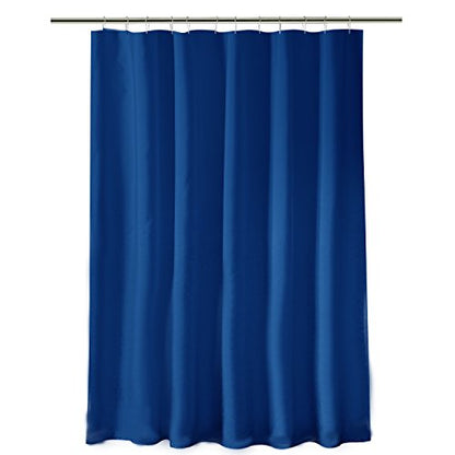 Bath Bliss PVC Heavy Weight Shower Curtain Liner | 4G | 70"x72" | Rust Resistant Copper Grommets | Magnetic Hem | White - color: Navy, size: 70"W x 72"L (Pack of 1)