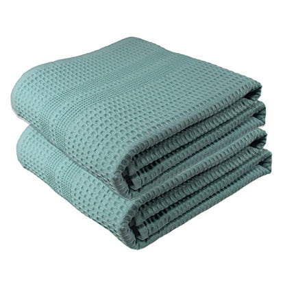 GILDEN TREE Waffle Bath Sheet Large Bath Towels Quick Dry Thin Body Towels, 40x80 Oversized Bath Towels for Adults, 2 Pack Bath Sheet Set, Classic Style (Seafoam) - color: Seafoam, size: Bath Sheet (2 Pack)
