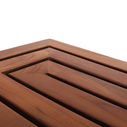 Teak Shower Bench - Teak Shower Seat - Wood Bathroom Stool (Large) - color: Natural, size: Large