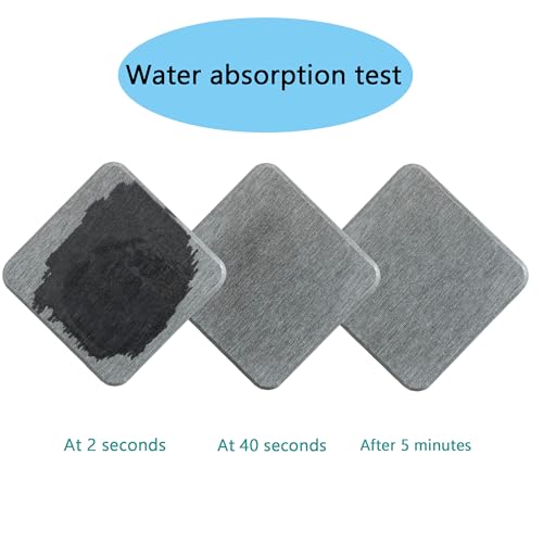 NiuYichee 4PCS Water Absorbent Stone Coasters, Quick-Drying Diatomite Soap Dish, Stone Soap Trays for Kitchen & Bathroom Sink, 3.15 x 3.15in, Grey - color: Grey