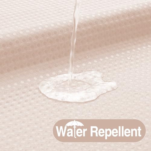 No Hook Shower Curtain with Snap in Fabric Liner, Waffle Weave Heavy Duty Thick Shower Curtains with Mesh Top Window, Hotel Style Waterproof Bathroom Curtain Set, 72 x 75 Inch, Blush Pink - color: Blush Pink, size: 72"W x 75"L (Pack of 1)