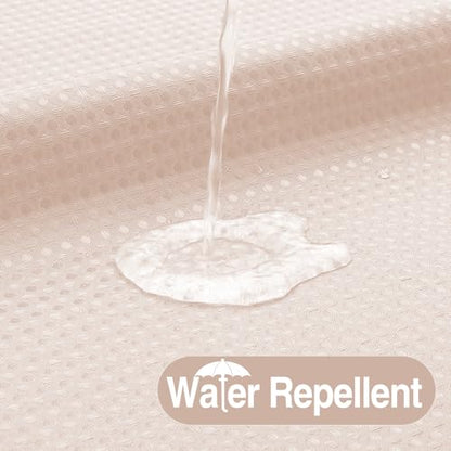No Hook Shower Curtain with Snap in Fabric Liner, Waffle Weave Heavy Duty Thick Shower Curtains with Mesh Top Window, Hotel Style Waterproof Bathroom Curtain Set, 72 x 75 Inch, Blush Pink - color: Blush Pink, size: 72"W x 75"L (Pack of 1)