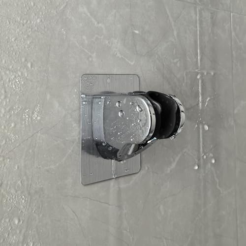 Strong Adhesive and Waterproof Shower Head Holder, Adjustable Handheld Shower Holder Wall Mount Shower Bracket (Silver - 1 Pack) - style: Silver - 1 PACK