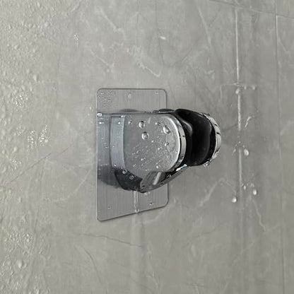 Strong Adhesive and Waterproof Shower Head Holder, Adjustable Handheld Shower Holder Wall Mount Shower Bracket (Silver - 1 Pack) - style: Silver - 1 PACK