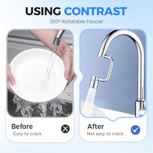 1440° Rotatable Faucet Aerator Extension, 2026 New 2 Modes Universal Sink Faucet for Splash Reduction, 1080° Rotating Multifunctional Faucet Extender for Bathroom Sink Kitchen (1pcs) - color: 1PCS