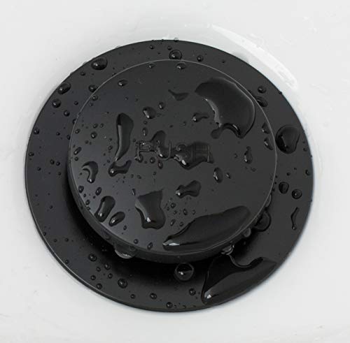 Tip-Toe Bathtub Drains Trim Set with Two-Hole Overflow Faceplate, Replacement Bath Drain Trim Kit with 2-Hole Overflow Faceplate and Universal Fine/Coarse Thread (MATT Black) - color: Matt Black