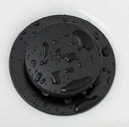 Tip-Toe Bathtub Drains Trim Set with Two-Hole Overflow Faceplate, Replacement Bath Drain Trim Kit with 2-Hole Overflow Faceplate and Universal Fine/Coarse Thread (MATT Black) - color: Matt Black