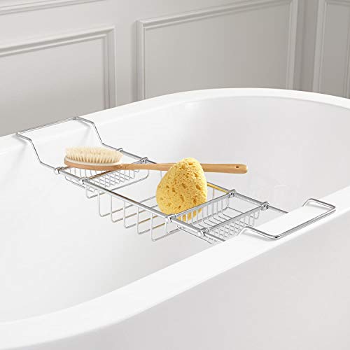 Signature Hardware 123695 Nottingham Brass Tub Caddy - color: Chrome