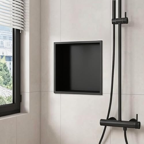 No Tile Required Shelf Stainless Steel Shower Niche Recessed Single Shelf Wall Insert Built-in Bathroom Shower Caddy