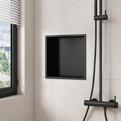 No Tile Required Shelf Stainless Steel Shower Niche Recessed Single Shelf Wall Insert Built-in Bathroom Shower Caddy