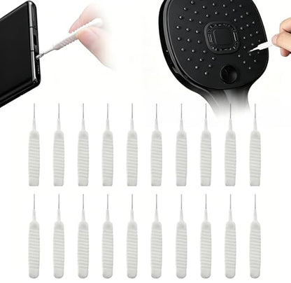 Shower Head Cleaning Brush for Small Holes, Multifunctional Shower Head Cleaner Tool Anti-Clogging Nozzle, Showerhead Cleaning Brushes Picks for Household Bathroom (20Pcs) - color: 20pcs