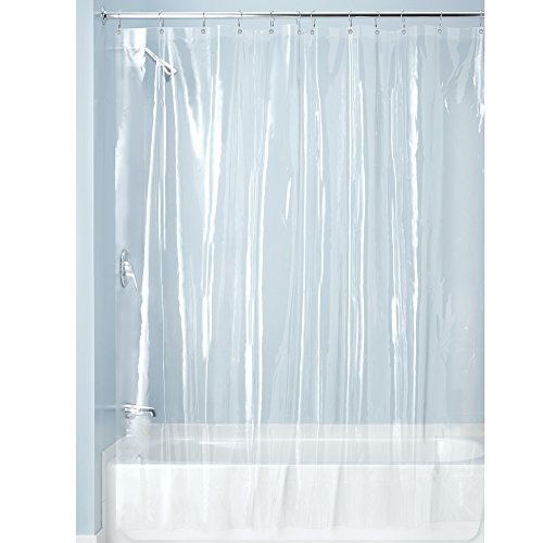 iDesign Waterproof Shower Curtain Liner, Clear | 12 Metal Grommets