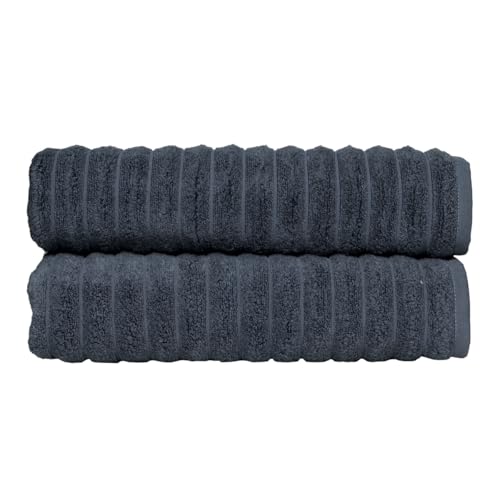 Classic Turkish Towels CTT - Premium 2 Piece Jumbo Bath Sheets, 100% Turkish Cotton, Absorbent & Ultra Comfy Bath Towel Sheets for Hotels & Spa | 40"x65" (Dark Blue) - color: Dark Blue, size: 2-Piece Bath Sheets