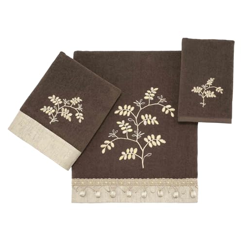 Avanti Linens - Bath Towel, Soft & Absorbent Cotton Towel (Willow Collection, Mocha) - color: Willow Mocha, size: Bath Towel