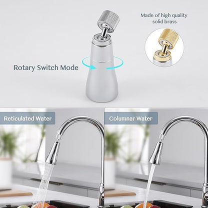 Kitchen Sink Faucet Sprayer Attachment - Movable Kitchen Tap Head 360° Rotatable Anti-Splash Sink Sprayer Facuet Nozzle Head Water Saving Faucet Aerator - 2 Modes Sprayer Chrome - style: 2 Modes Sprayer