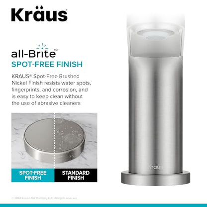 KRAUS Indy Widespread Bathroom Faucet in Spot-Free Brushed Nickel with 2 Handles, Pop Up Drain and Supply Lines, FUS-14103SFBN - color: Spot Free Brushed Nickel, style: Widespread