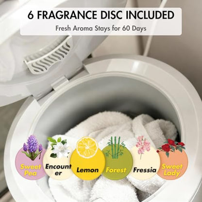 Towel Warmers Ultra Large Capacity Bucket Style 450W for Bathroom ETL FCC Certified Fits up to Two 40"x70" Towels, Blankets, Bathrobes with Auto Shut Off - color: White