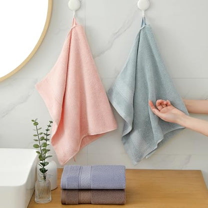 6 Pack Hand Towel Set, 16 by 28 inches, 100% Cotton Ultra Soft and Highly Absorbent, Quick Drying, for Hotels, Spa, Bathroom