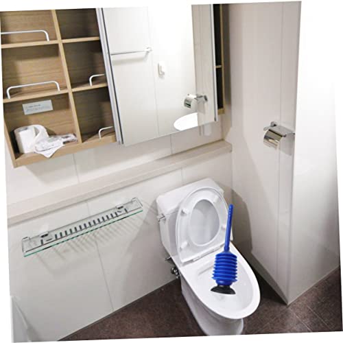 Cabilock Professional Plunger High Thrust Bathroom Plunger for Elongated Toilets Blue