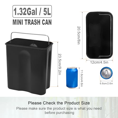 SIDIANBAN Bathroom Trash Can with Bamboo Lid Soft Close and Foot Pedal, Small Rectangular Slim Garbage Can with Inner Wastebasket for Bedroom, Office, Kitchen, 1.3Gal/5L, White | Small Rectangular Slim Garbage Can with Inner Wastebasket for Bedroom, Offic