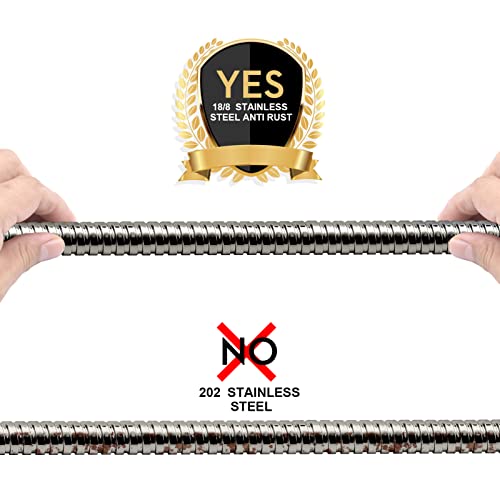 Blissland Shower Hose, 79 Inches Extra Long Stainless Steel Handheld Shower Head Hose with Brass Insert and Nut - Durable and Flexible(Brushed Nickel) - style: 79''Brushed Nickel