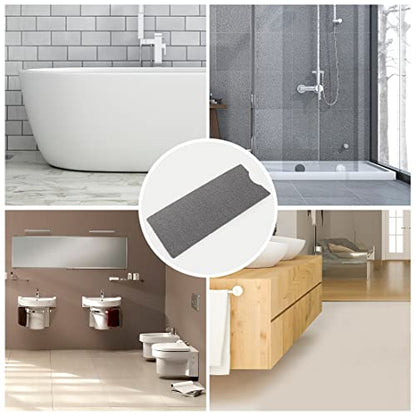 Bathtub Mat Non Slip Shower Mat Soft PVC Loofah Bath Tub Mats with Drain for Bathroom Tub 40 x 16 Inch (Grey) - color: Grey