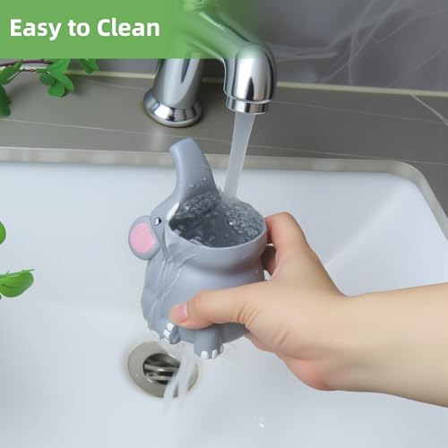 Kids Toothbrush Holder Toothbrush Organizer – Durable Silicone Animal Tooth Brush Holder – Easy to Clean Toothbrush and Toothpaste Holder – Toothbrush Holders for Bathrooms by Lily’s Home - Elephant - color: Elephant