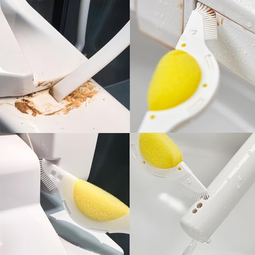 6 Pack Bidet Sprayer Cleaning Brush with Sponge Scrubber Bristles Smart Toilet Spraying Nozzle Brushes for Bidet Attachment Smart Bidet Toilet Seat Electronic Bidets Warm Water Air Dryer Tube