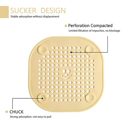 2 Pack Drain Hair Catcher Silicone Drain Protector Hair Stopper with Suction Cup for Shower Kitchen Bathroom Black White - color: Blackwhite