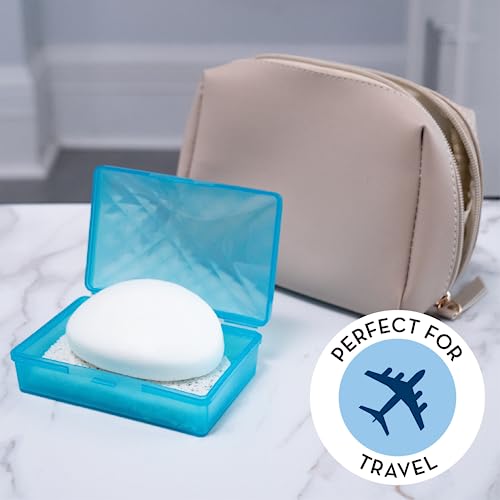 S&T INC. Bar Soap Holder for Kitchen, Bathroom, and Soap Dish, 6 Pack, White, 2.9 inches by 4.4 inches - color: White, size: 6 Pack