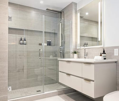 Sasha 59" Rainfall Bodyspray Shower Panel with Handheld Shower Wand and Thermostatic Valve, Stainless Steel