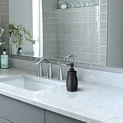 Stainless Steel Countertop Matte Black Soap Dispenser Liquid Bottle for Kitchen & Bathroom Hand Dish Lotion (Matte Black, 390ml/13oz) - color: Matte Black, size: 390ml