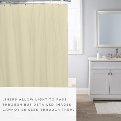 Bath Bliss Premium Shower Curtain Liner in Beige - color: Beige, size: 70"W x 72"L (Pack of 1)