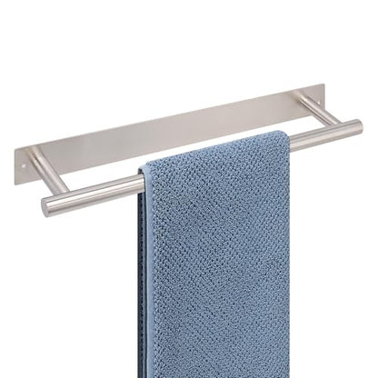 Self Adhesive Towel Bar, 16 Inch Round Towel Racks for Bathroom Wall Mounted SUS304 Stainless Steel Towel Hanger for Kitchen, No Drill or Screw-Mounted Towel Holder (Brushed Nickel) - color: Brushed Nickel