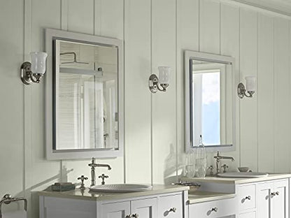 Kohler 99007-NA Verdera® Recessed or Surface Mount Bathroom Medicine Cabinet with Mirror, Bathroom Wall Cabinet with Interior Magnifying Mirror, Slow-Close Doors, 24 in. W x 30 in. H - size: 24" W x 30"H, style: Magnifying Mirror + Slow Close