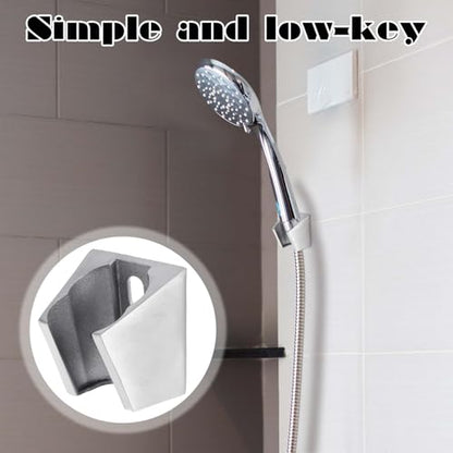 Handheld Shower Head Holder Wall Mount, Shower Wand Bracket Holder, Wall Mount Robust Holders for Bathroom - Mounting Screws Included, Chrome