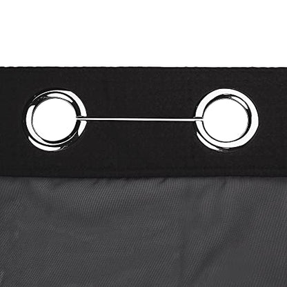 River Dream Cotton Blend Fabric Shower Curtain Set with Liner, Black, 71x86 | Waffle Weave, No Hook Needed, with Snap in Replacement Liner, Top Sheer Window, Hotel Quality for Bathroom, Extra Long - color: Black, size: 71"W x 86"L (Pack of 1)