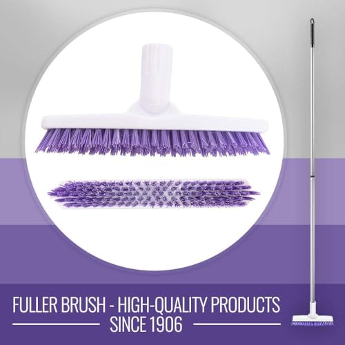 Fuller Brush Tile Grout E-Z Scrubber Complete– 9" V‑Trim Tile & Grout Brush – Deep Grime Cleaning Without Scratching – Perfect for Cleaning Hard to Reach Areas