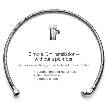 Brondell Bidet Toilet Seat Non-Electric Swash Seat, Fits Round Toilets, White – Dual Nozzle System, Ambient Water Temperature – Bidet with Easy Installation - size: Round, style: S101