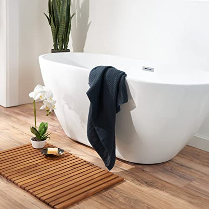 UCHINO Waffle Twist Cotton Bath Towel Absorbent Quick Dry 30x60 Ebony 1 Pc - color: Ebony, size: Bath Towel