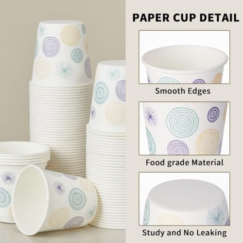 Tamone 600 Pack 3 oz Bathroom Cups, Small Paper Cups, Mouthwash Cups, Disposable Paper Cups,3oz Paper Cups for Party, Picnic, BBQ, Travel, Home and Event - color: Beige