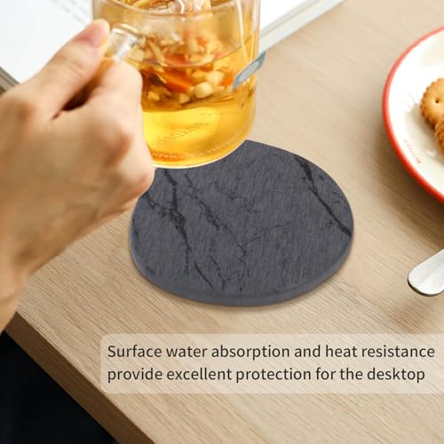 Diatomaceous Earth Coasters Set of 4，Super Absorbent Quick-Dry Heat-Resistant Drink and coffee Coasters, Modern Stone Irregular Design for Kitchen Counter and Coffee Table (Grey Coaster) - color: Grey Coaster
