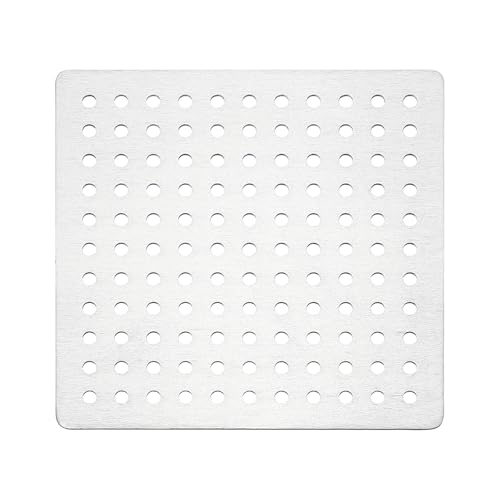 uxcell 1 Pcs Stainless Steel Floor Drain Cover, 3.4 Inches Shower Hair Catcher Drain Grate for Furniture Repair Bathroom Kitchen, Silver Tone(Square) - size: 3.4 Inches