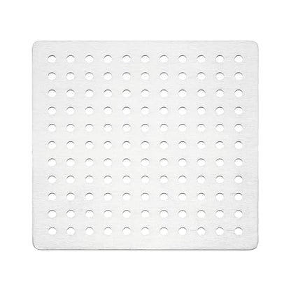 uxcell 1 Pcs Stainless Steel Floor Drain Cover, 3.4 Inches Shower Hair Catcher Drain Grate for Furniture Repair Bathroom Kitchen, Silver Tone(Square) - size: 3.4 Inches