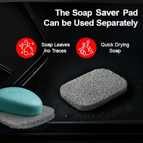 HASKO 2 Pack Shower Caddy Suction Cup with Hooks & Soap holder, Includes 2 Soap Savers, Shower Shelf, Bathroom Storage Organizer, Rustproof Shampoo Holder, Bronze - color: Bronze (2 Pack)