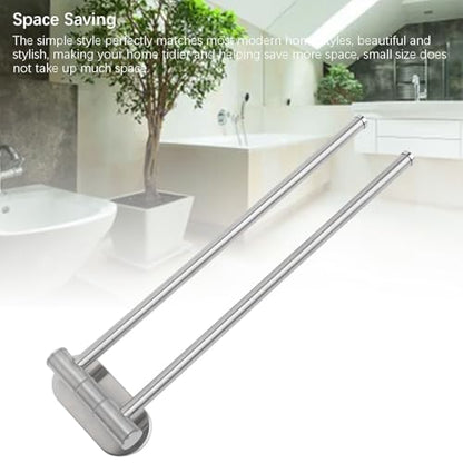 Swivel Towel Rack,Bath Towel Holder Swing Out 304 Stainless Steel 2 Or 4 Bar Folding Arm Bathroom Handtowel Rack Hanger for Kitchen (2 Arm) - color: 2 Arm