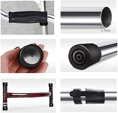 Rollator Grab Bars for Bathroom, Folding Toilet Safety Surround Frame, Elderly Adjustable Aluminum Alloy Bathroom Anti-Slip Rail Handrai