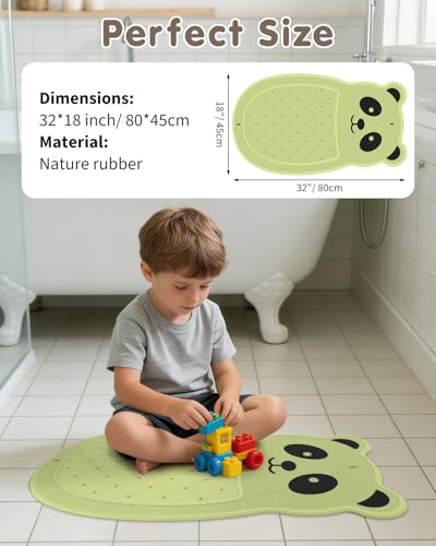 Safe Bath Solution, Bathtub Mat Non Slip for Babies, Toddlers, Kids & Pets, Natural Rubber BPA-Free Low Odor Safer Than PVC, Machine Washable, Suitable for Bathroom, Garden, and Hotel Tubs, Green - color: Green